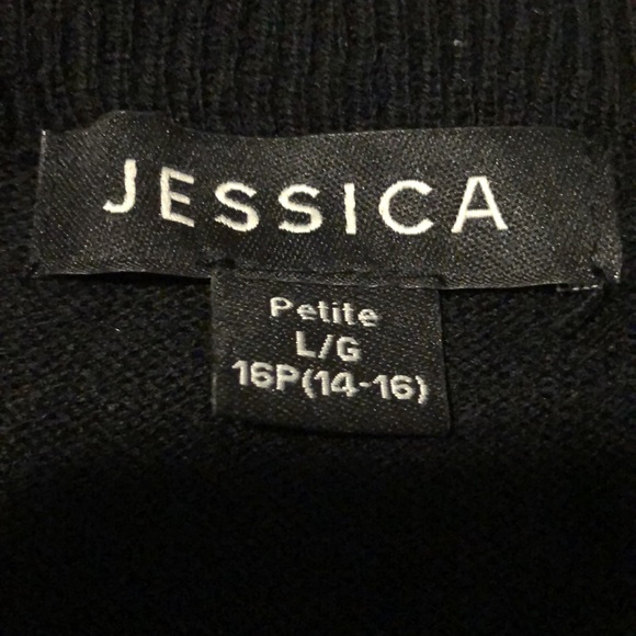 NWT Jessica Black Long-Sleeve Top (Petite) - Picture 3 of 8